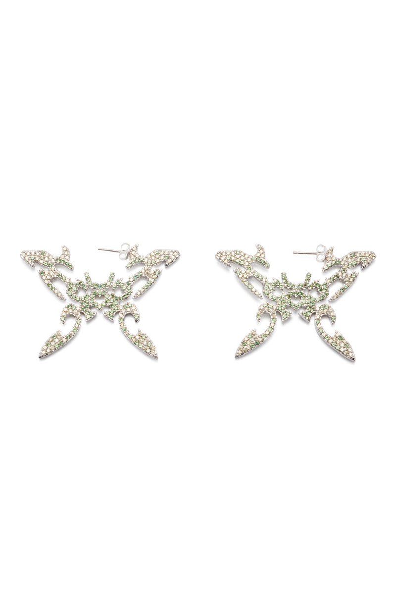 APPLE GREEN BUTTERFLY TATTOO EARRINGS 1