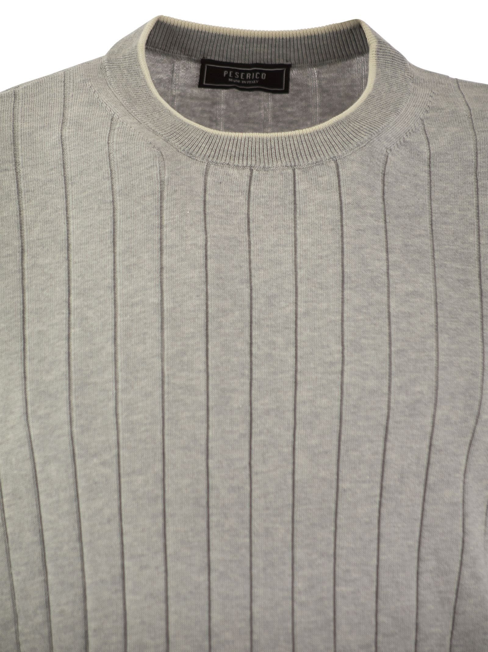Peserico - Peserico Men T-Shirt In Pure Cotton Crépe Yarn - 4