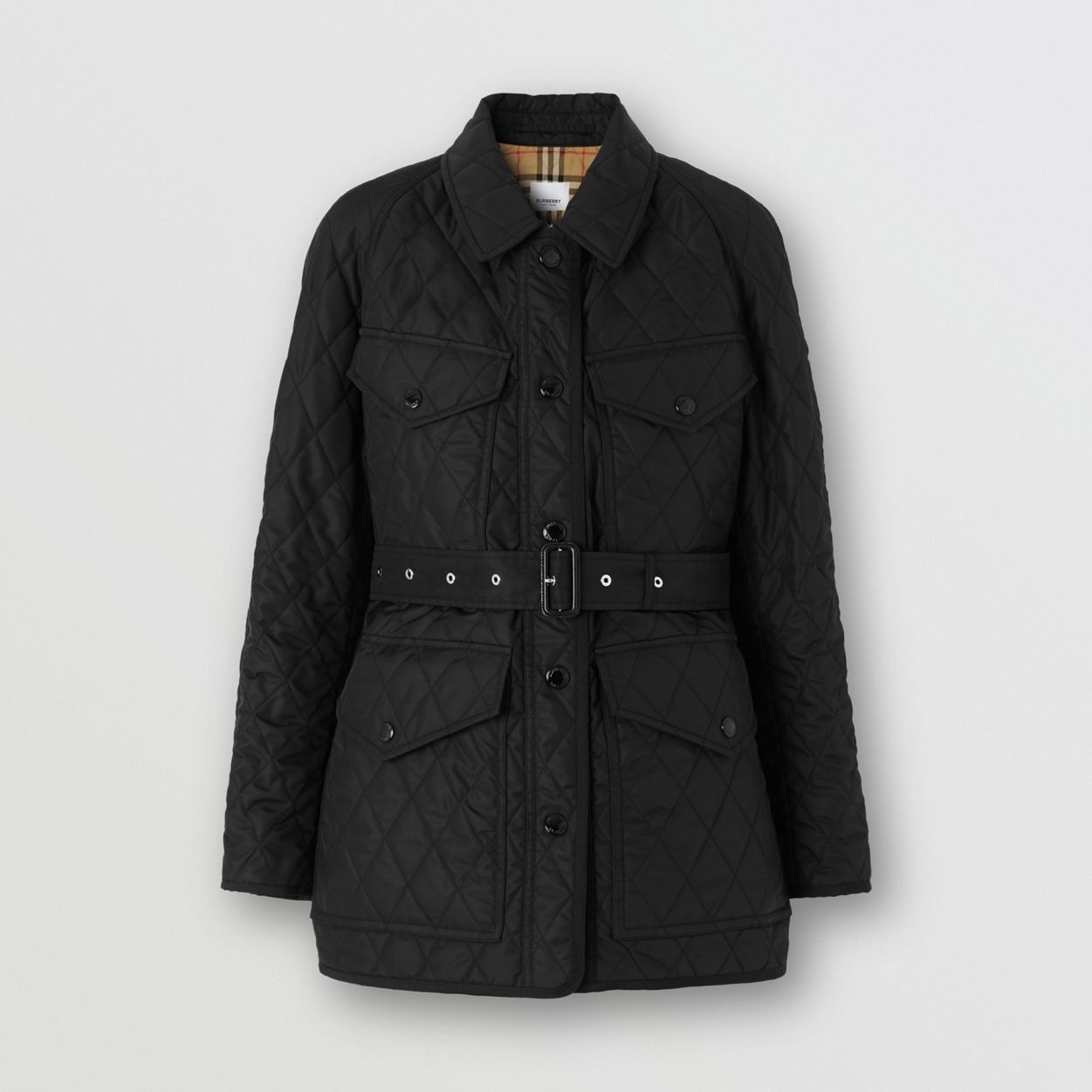 Diamond Quilted Nylon Canvas Field Jacket - 1