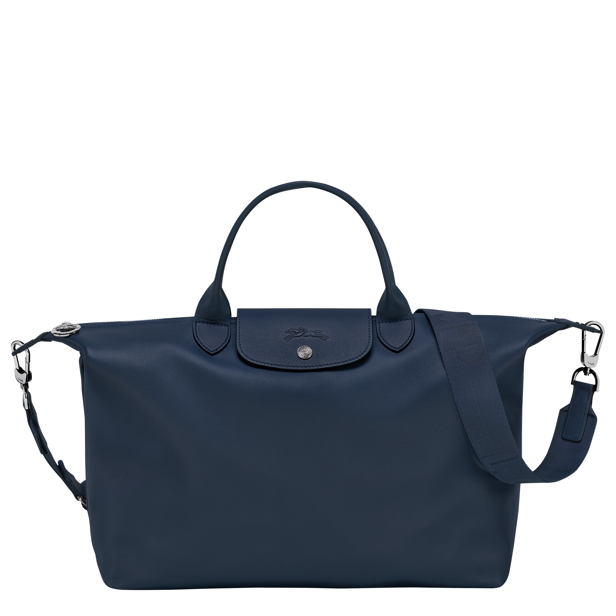 Le Pliage Xtra L Handbag Navy - Leather - 1