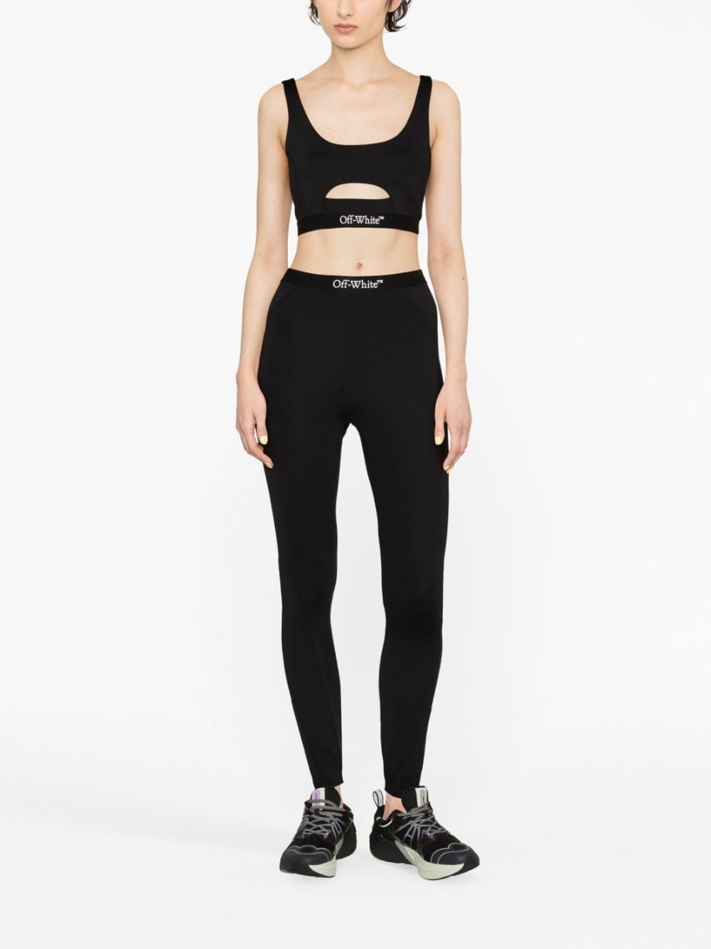 logo-appliquÃ© jersey leggings - 2