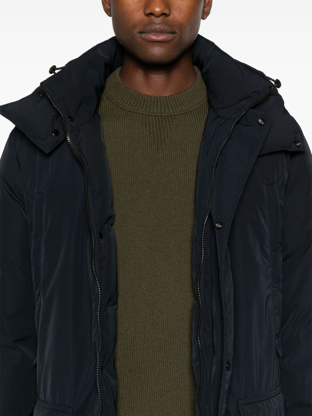compass-badge hooded jacket - 5