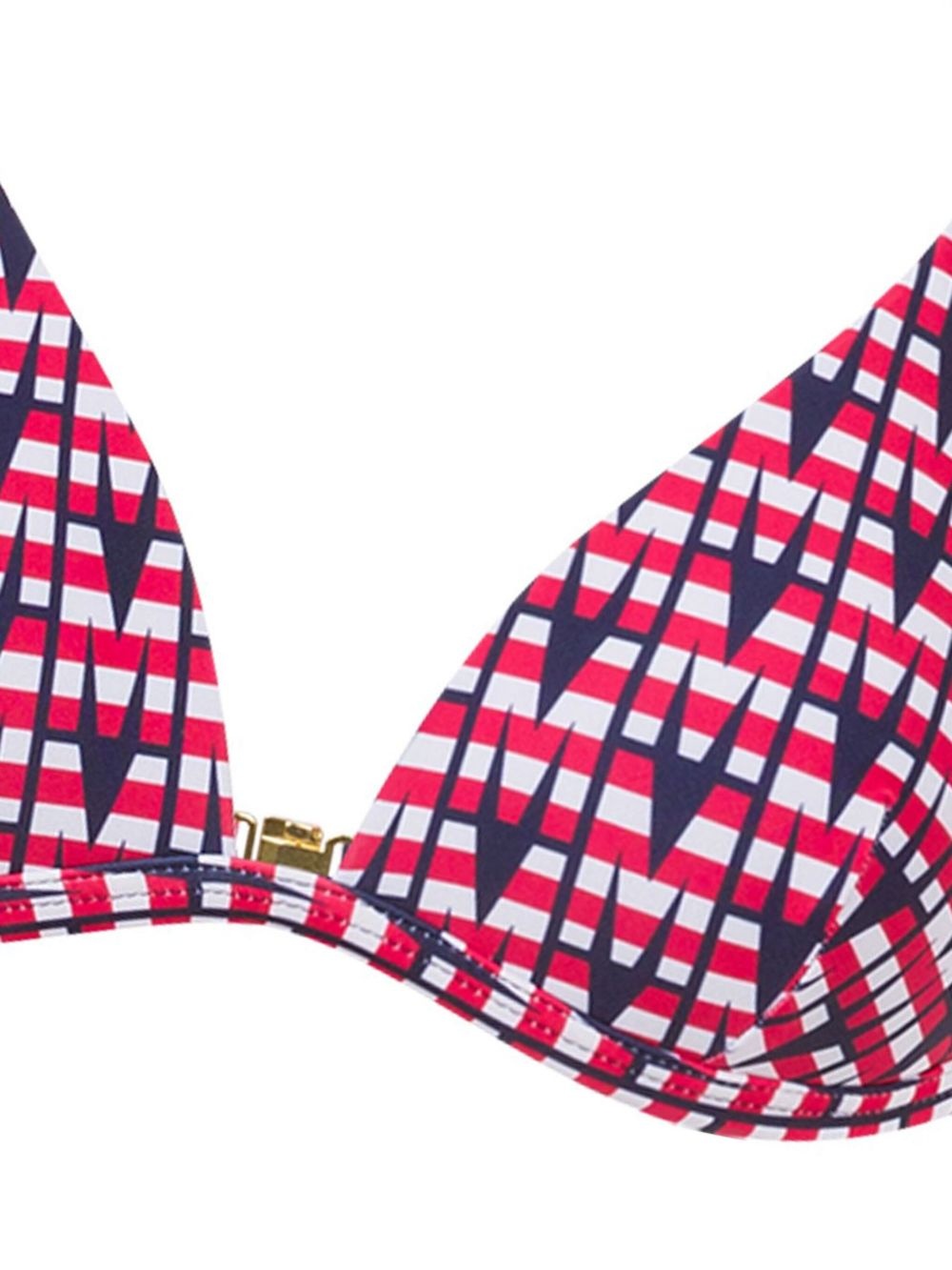 logo-print bikini top - 2
