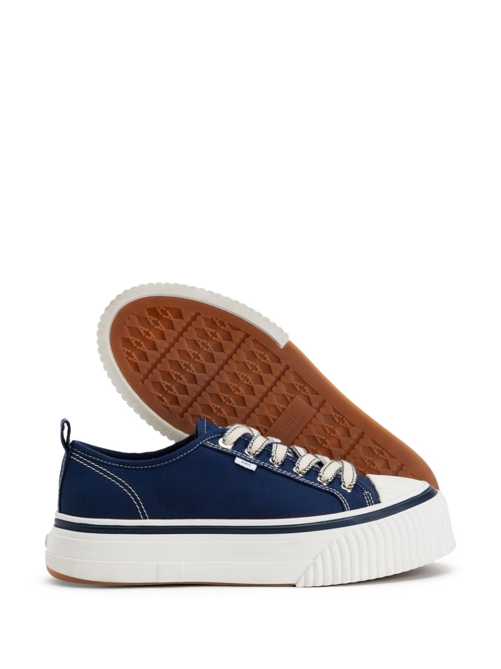 platform lace-up low-top sneakers - 2