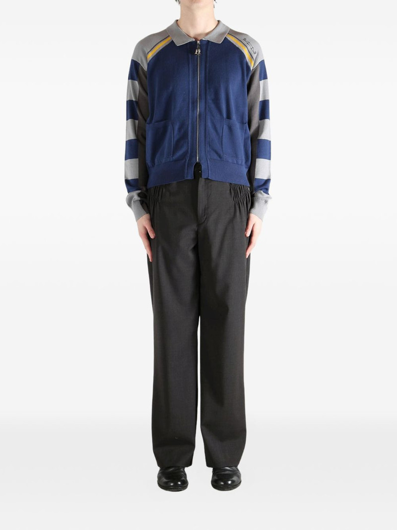 Kiko Kostadinov striped zip-up cardigan outlook