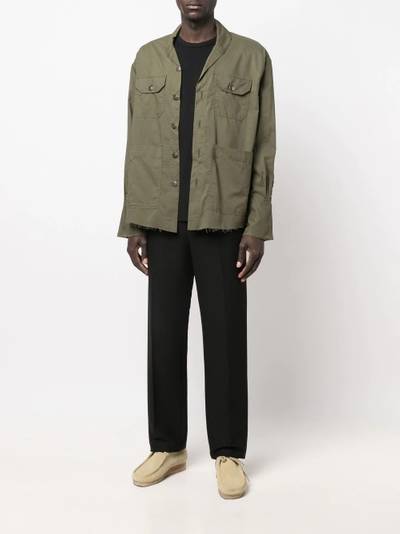 Greg Lauren long-sleeve raw-edge shrit outlook