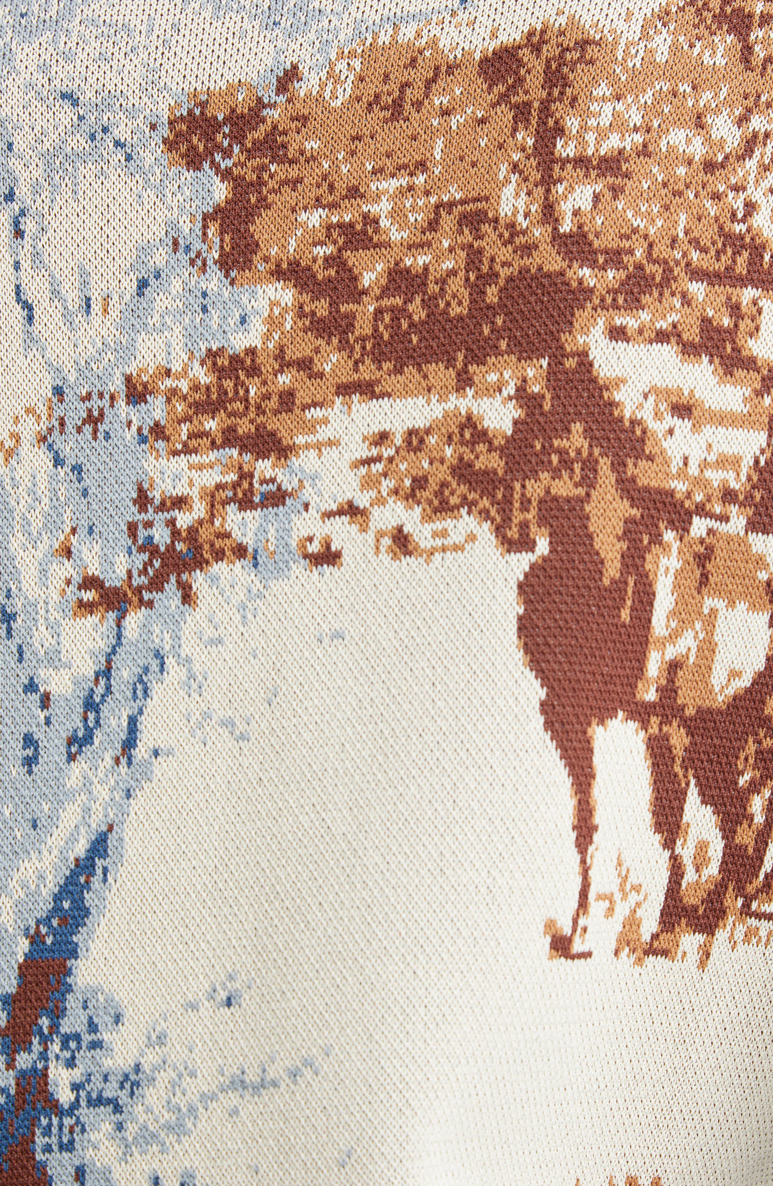 L'AGENCE Osiris Jacquard Knit Jacket in Tan Mountain Western Toile at Nordstrom - 6