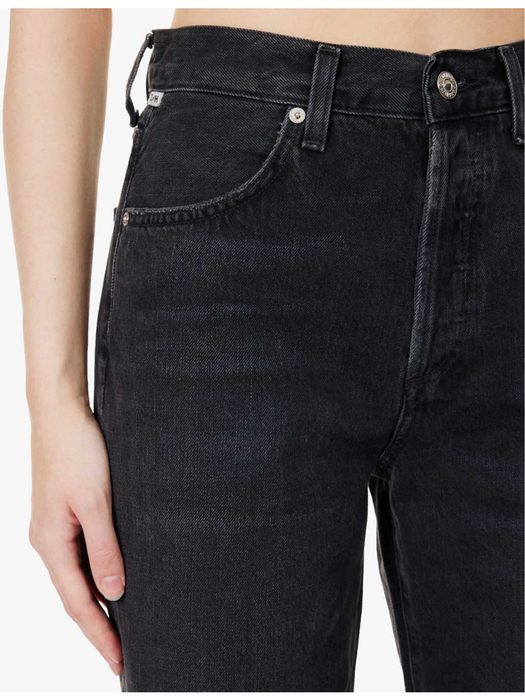 Annina whiskered wide-leg high-rise organic-denim jeans - 5