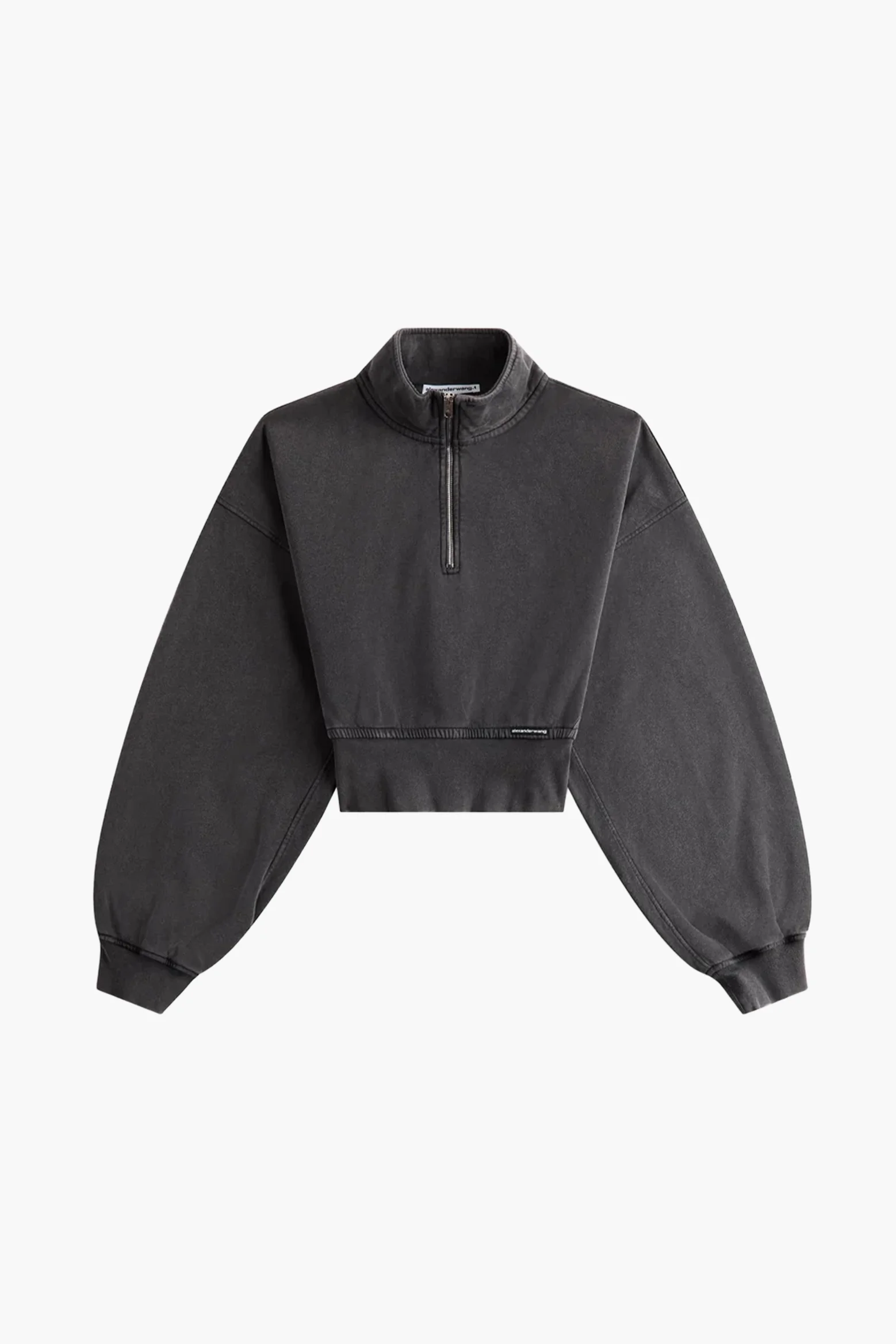 CROPPED HALF ZIP PULL OVER - 1
