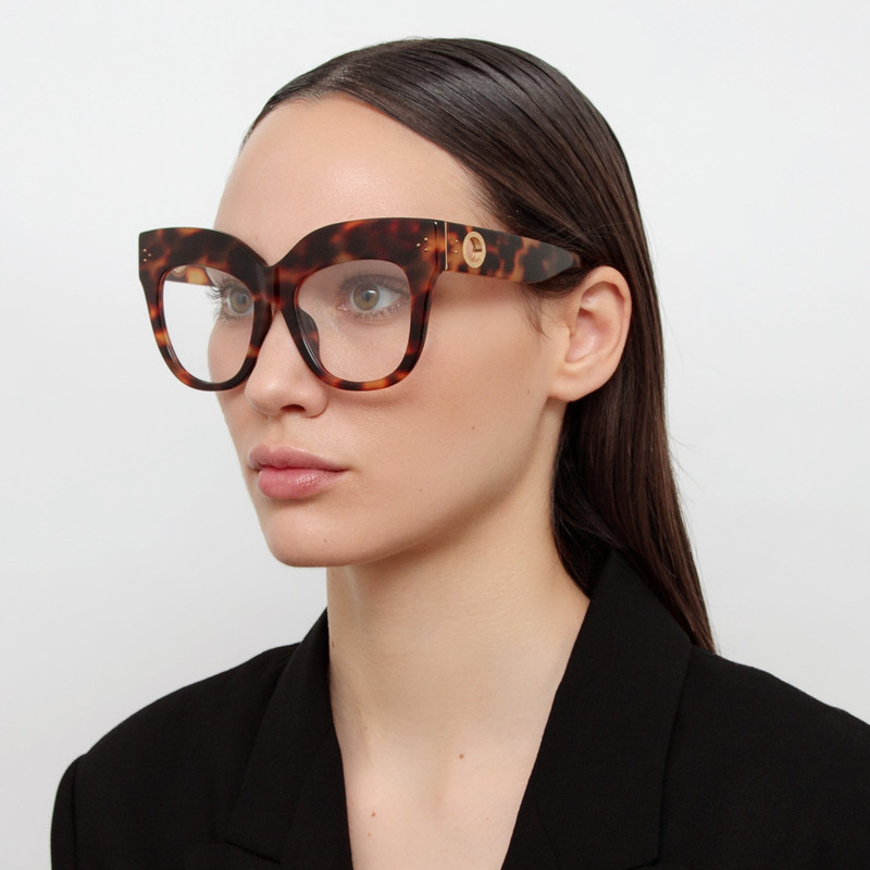 LINDA FARROW THE DUNAWAY |  OVERSIZED OPTICAL FRAME IN TORTOISESHELL (C15) outlook