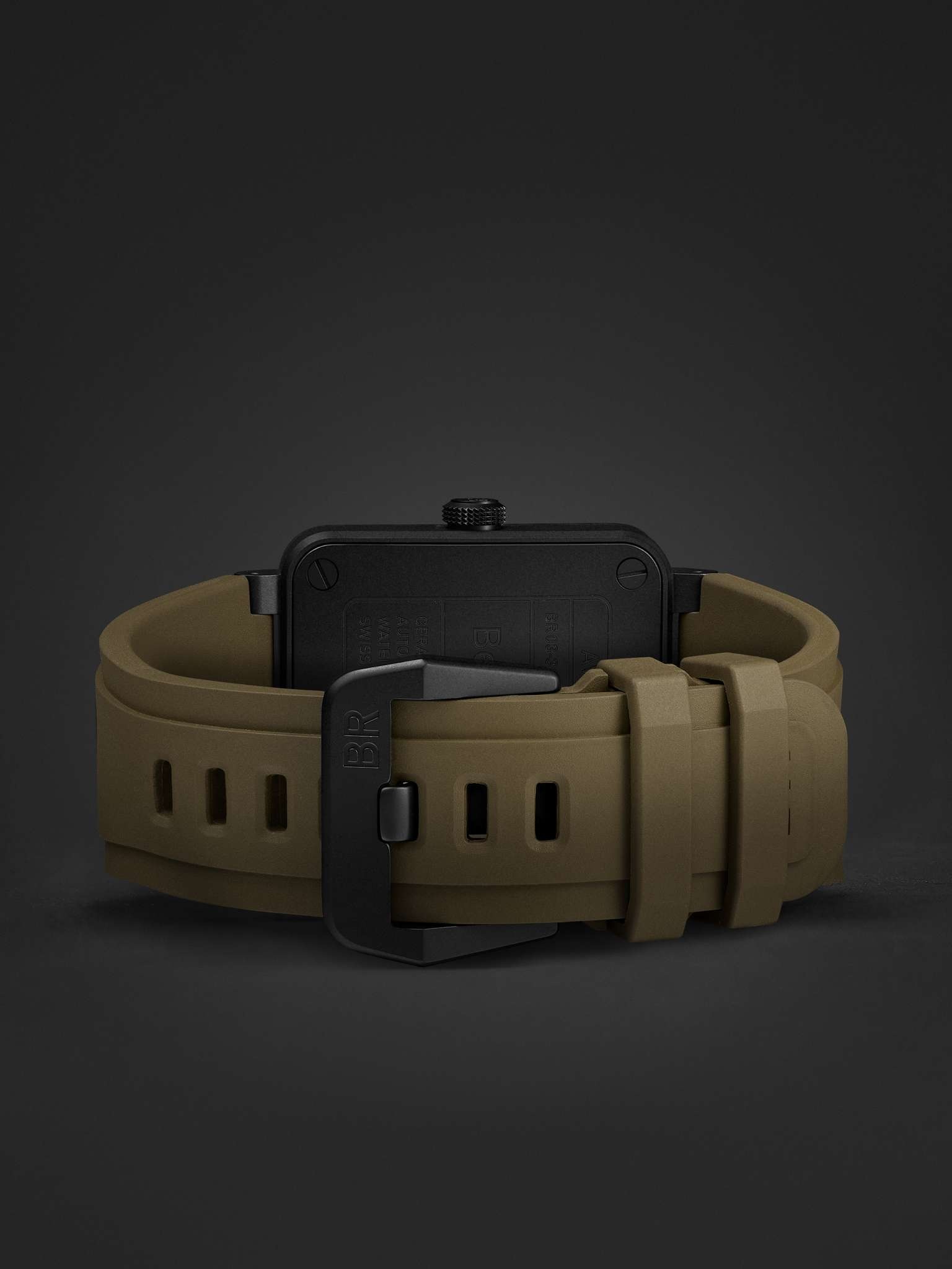 BR 03 Automatic 41mm Ceramic and Rubber Watch, Ref. No. BR03A-MIL-CE/SRB - 6