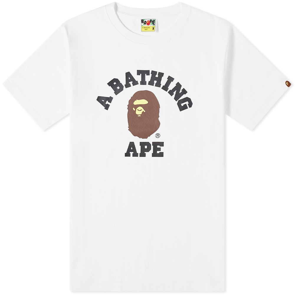 A Bathing Ape Glass Beads College Tee - 1