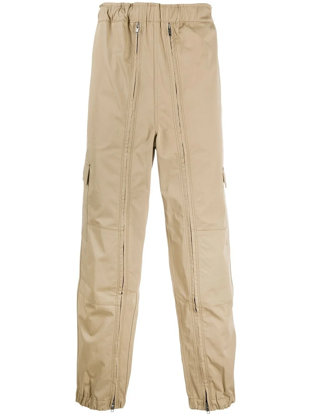 full zip multi-pocket cargo trousers - 1