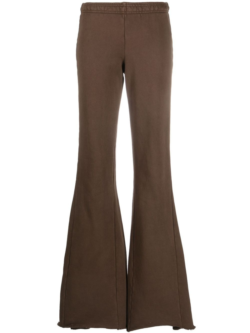 washed-effect flared trousers 1