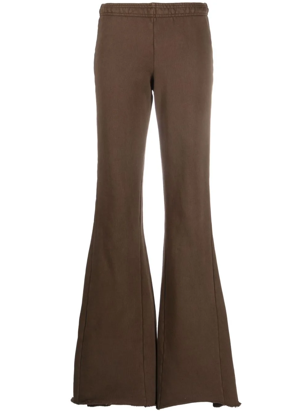 washed-effect flared trousers - 1