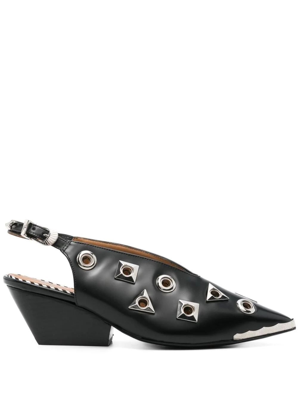55mm stud-embellished slingback pumps - 1