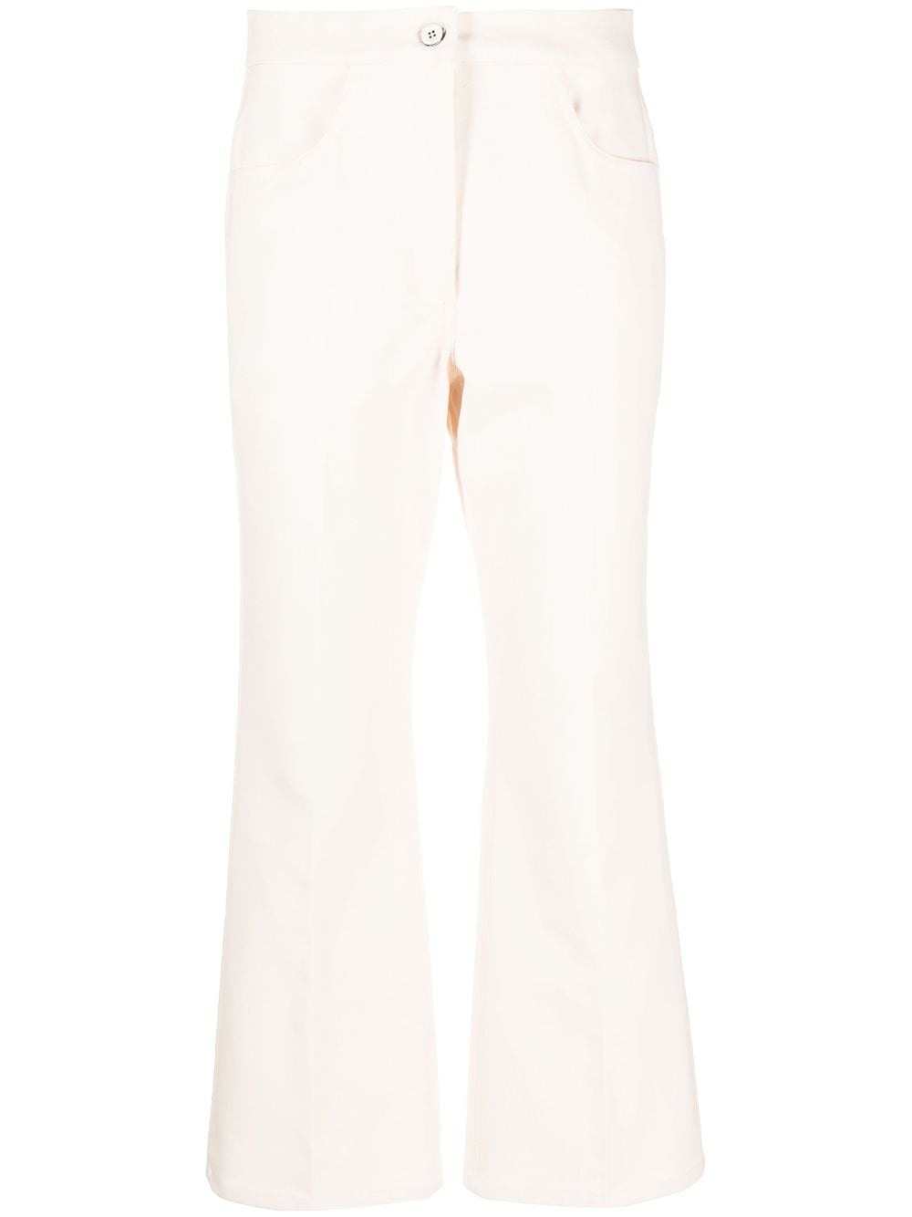 pressed-crease flared trousers - 1