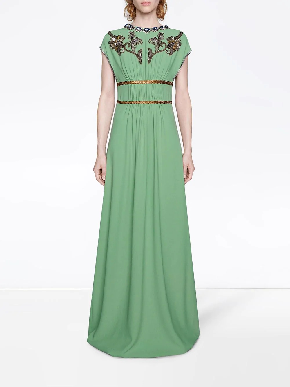 crystal-embroidered gown - 3