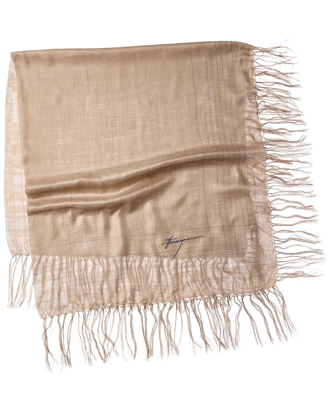 Ferragamo Mirage Silk & Linen-Blend Scarf - 2