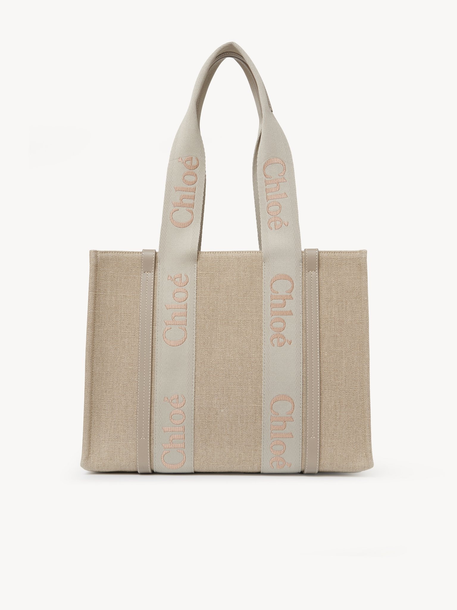 WOODY TOTE BAG IN LINEN - 3