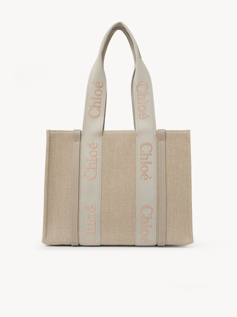 WOODY TOTE BAG IN LINEN 3