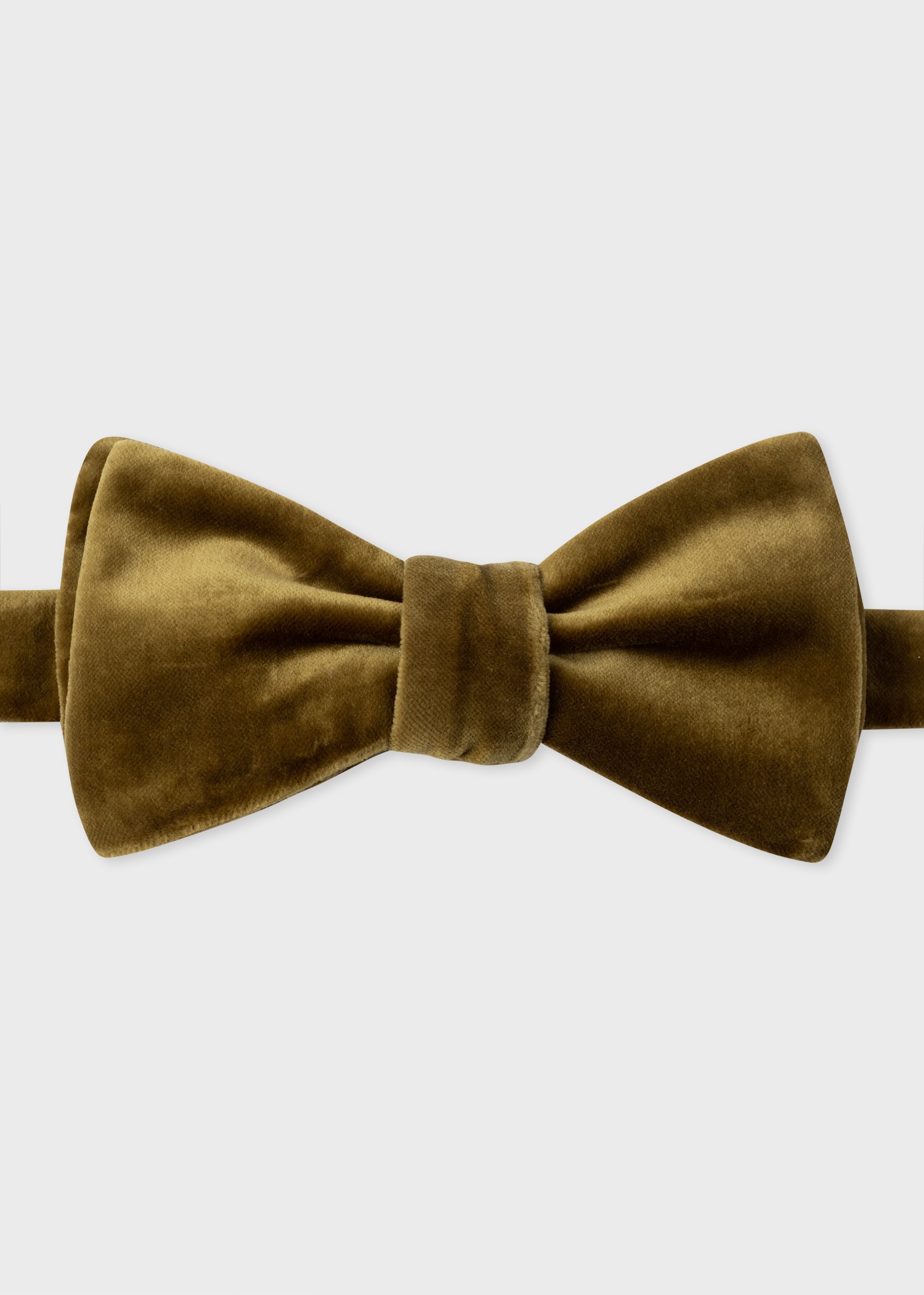 Mustard Velvet Self-Tie Bow Tie - 1