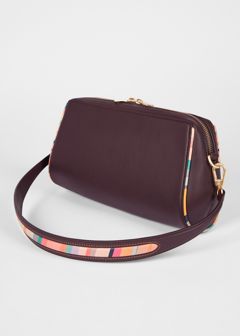 Women's Burgundy Inverted 'Dusky Swirl' Shoulder Bag 5