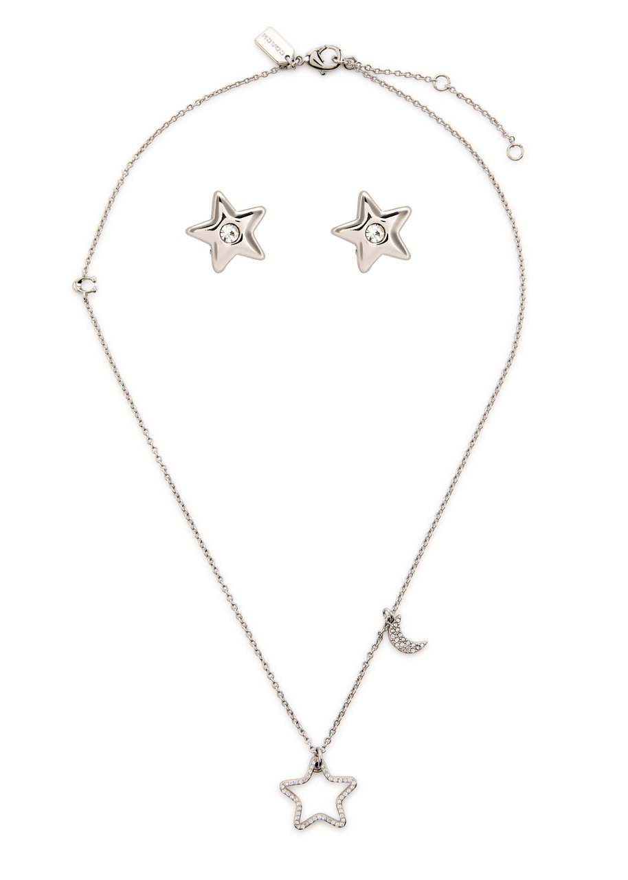 Coach Celestial Stud Earrings and Necklace set - 3