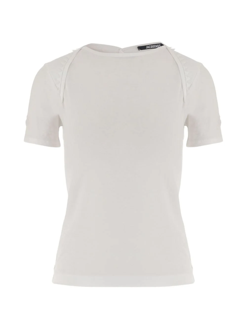 ruffled buttoned T-shirt - 1