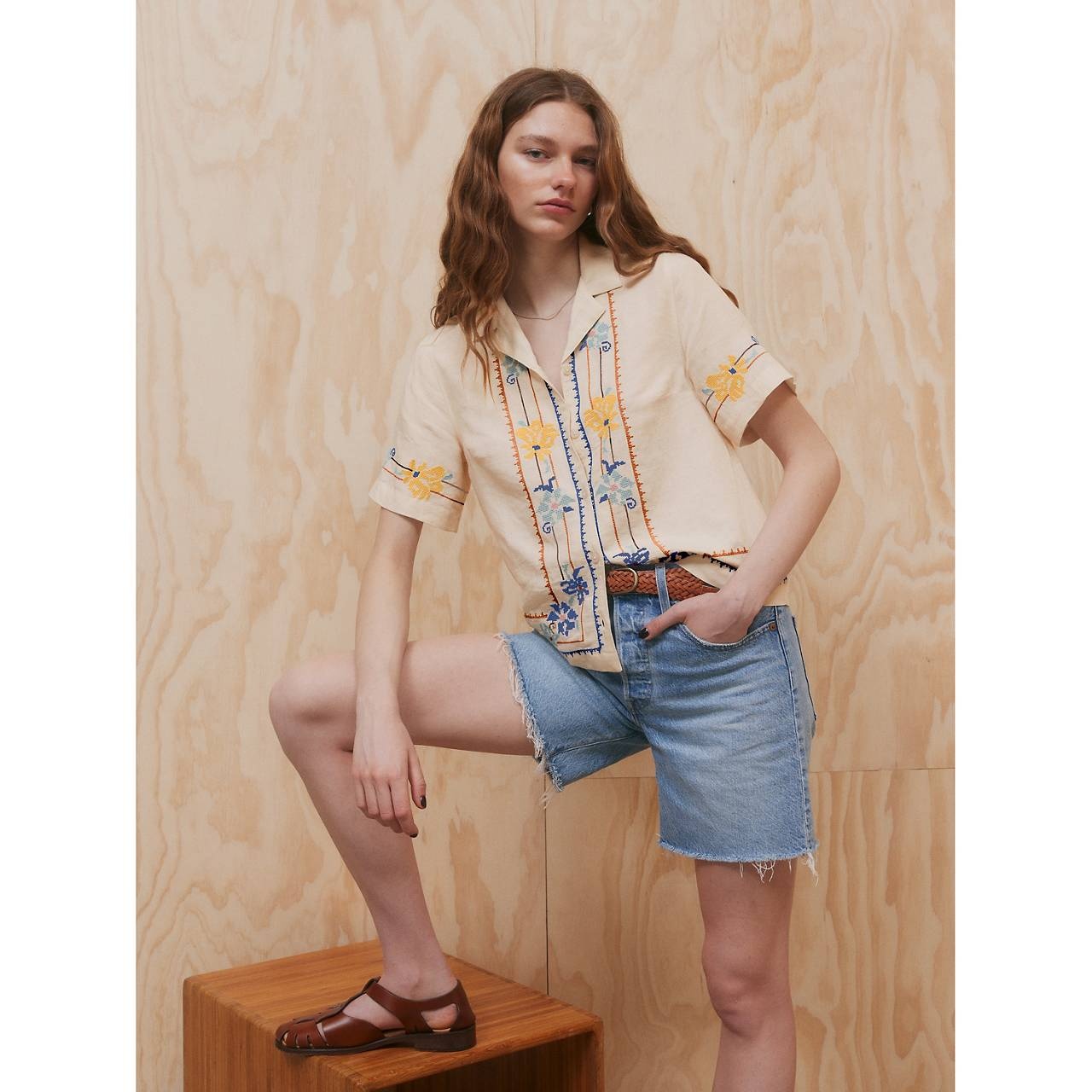 SONNY LINEN BLEND CAMP SHIRT - 5