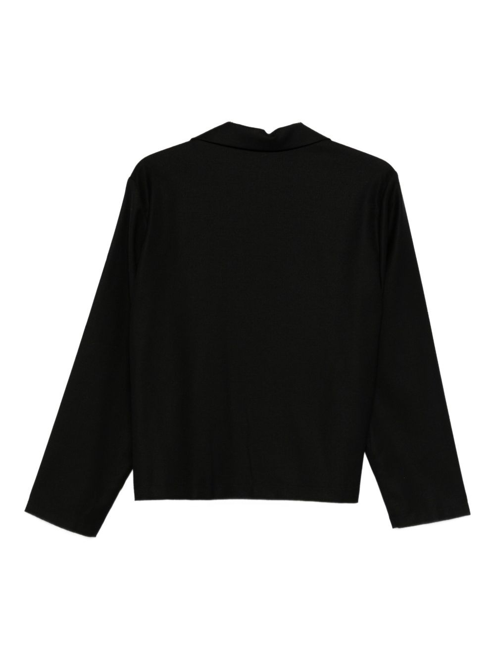 long-sleeve collared top - 2
