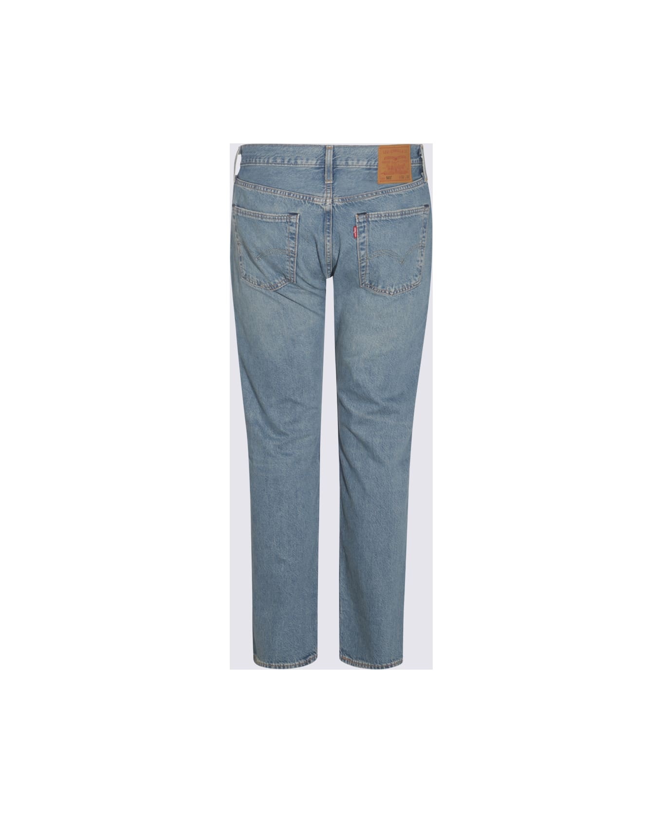 Blue Cotton Denim Jeans - 2