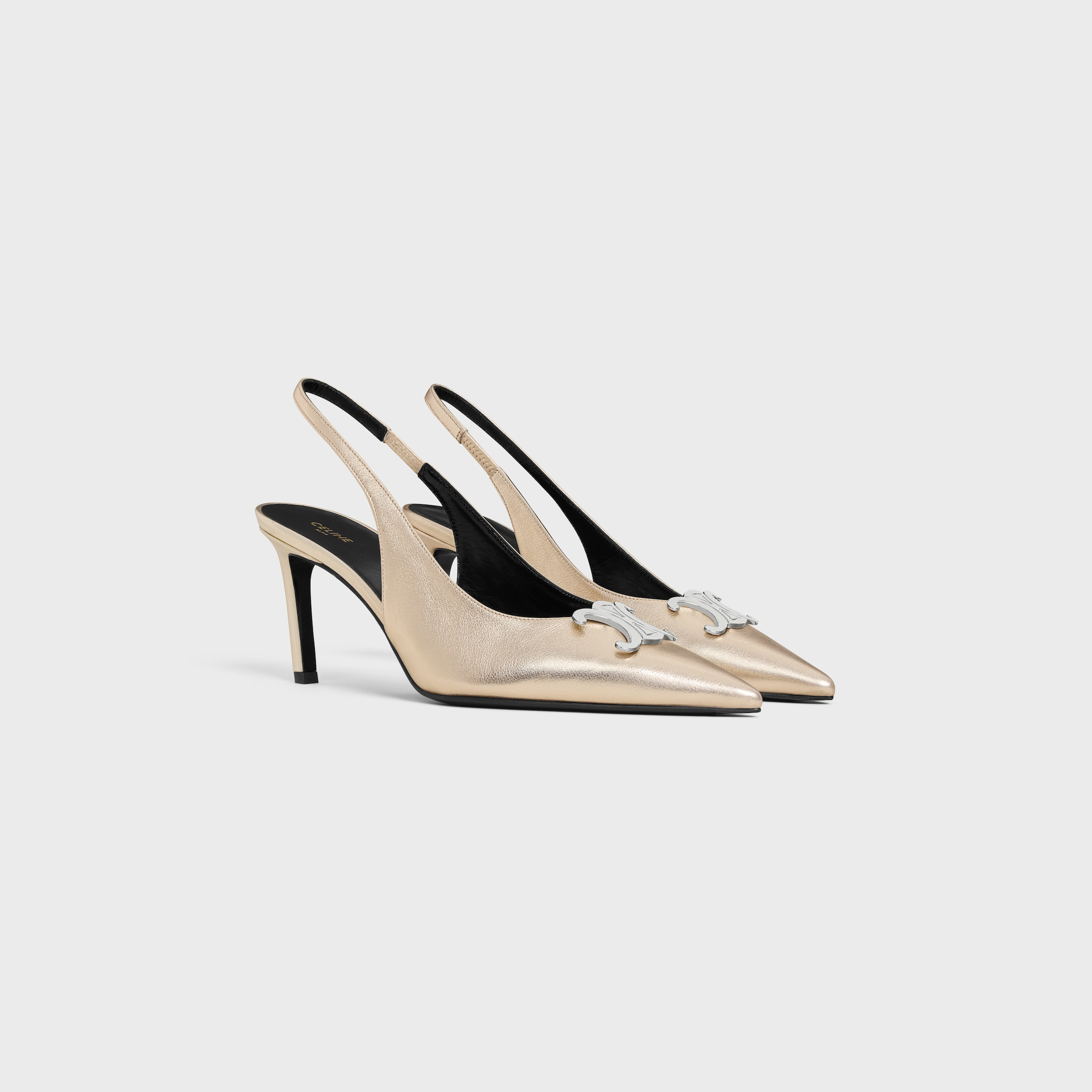 CELINE ALMA TRIOMPHE SLINGBACK IN LAMINATED CALFSKIN - 2