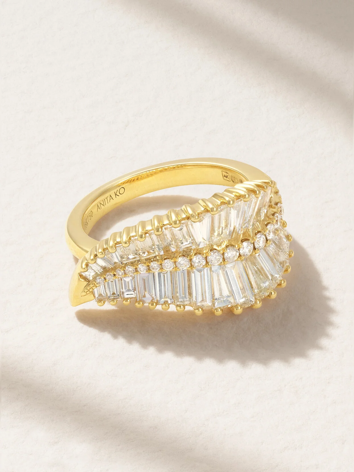 Palm Leaf 18-karat Gold Diamond Ring - 1