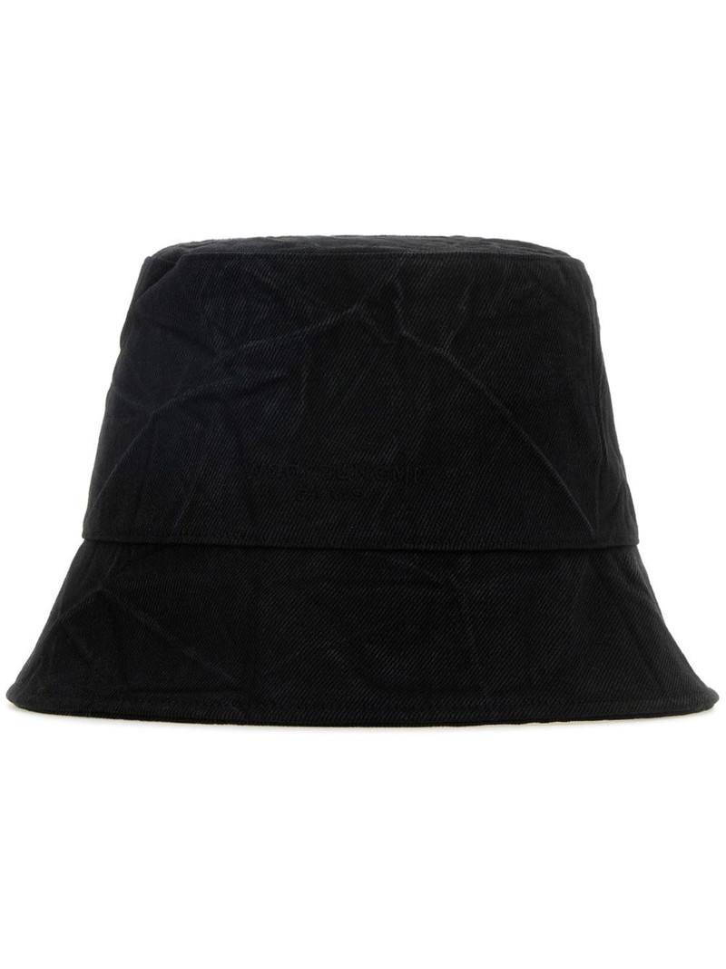 crinkled denim bucket hat 1