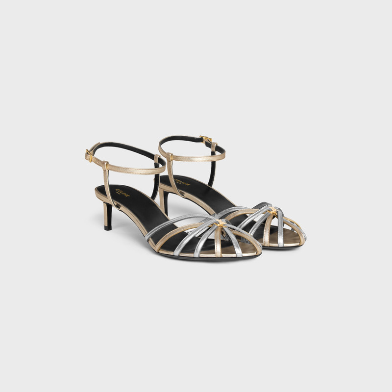 CELINE TRIOMPHE SANDAL in LAMINATED CALFSKIN 2