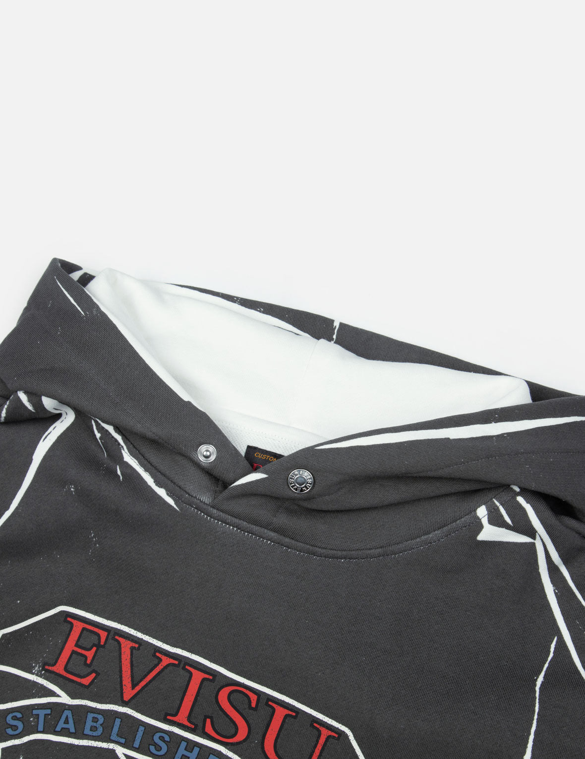 OVERDYE SEAGULL AND LOGO PRINT RELAX FIT HOODIE - 9