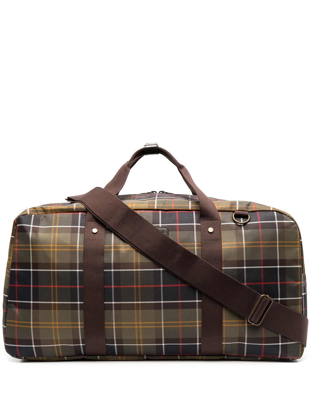 plaid check luggage bag - 1