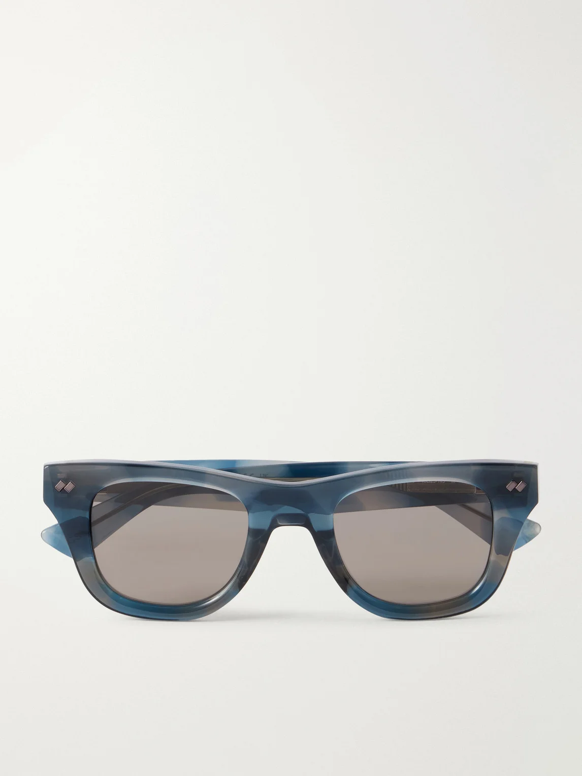 Bold Ribbon Stud D-Frame Recycled-Acetate Sunglasses - 1