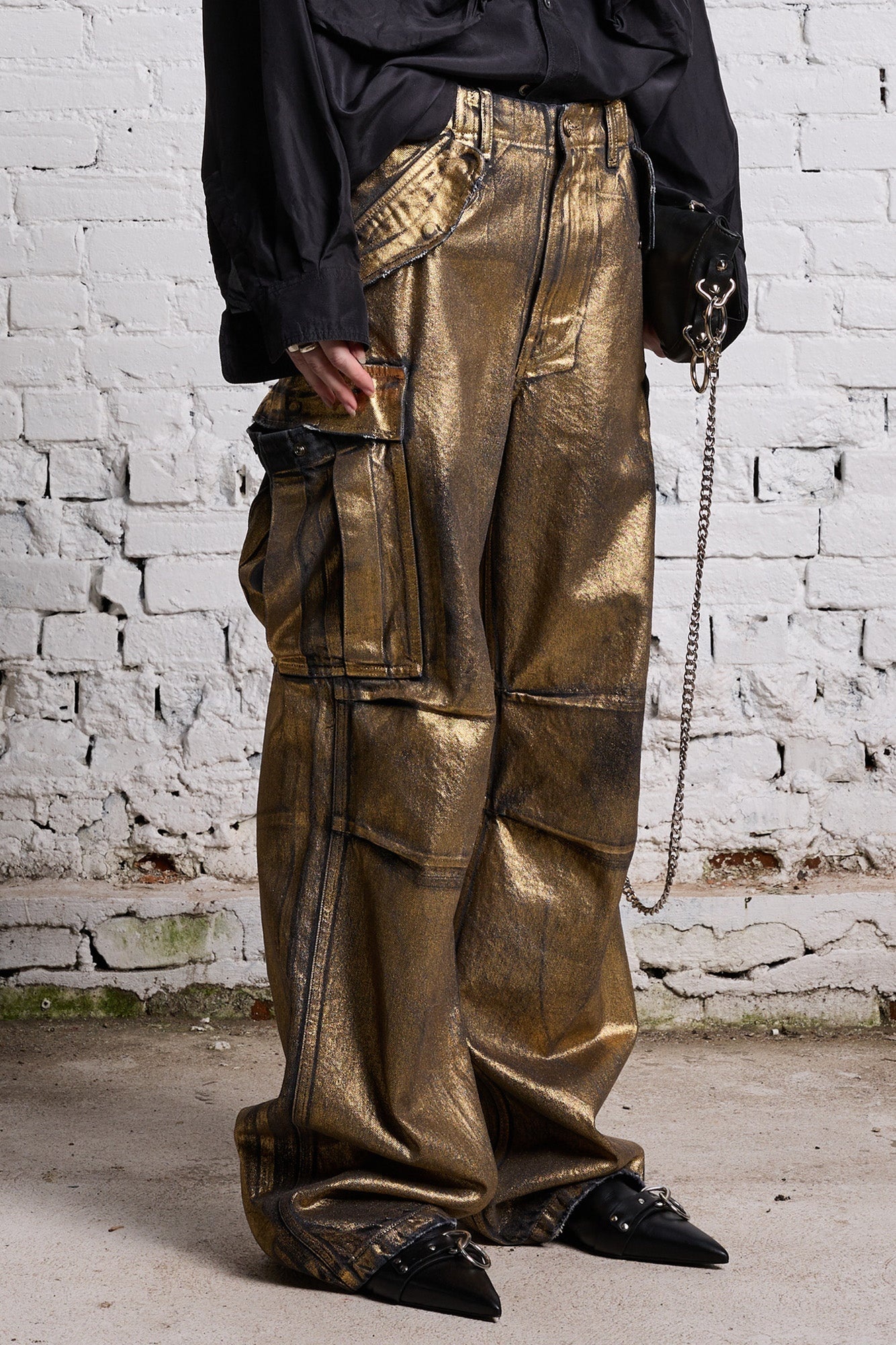 WIDE LEG CARGO - VINTAGE GILDED BLACK - 5