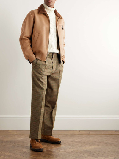 Tod's Leather-Trimmed Wool-Blend Bomber Jacket outlook