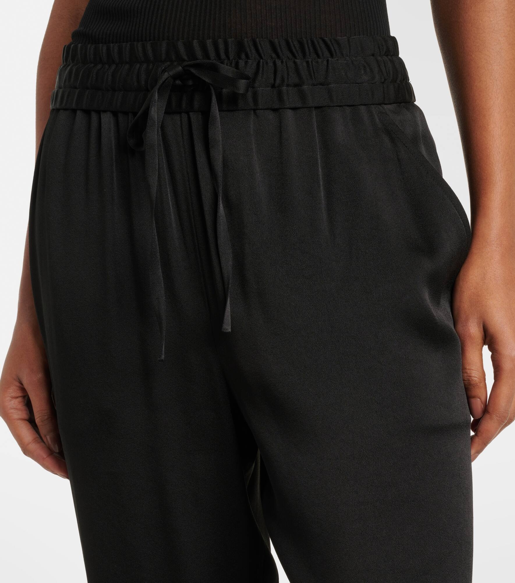 Kendry satin wide-leg pants - 4