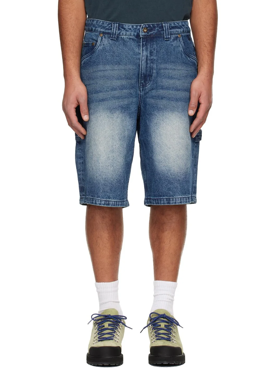 Blue Classic Denim Shorts - 1