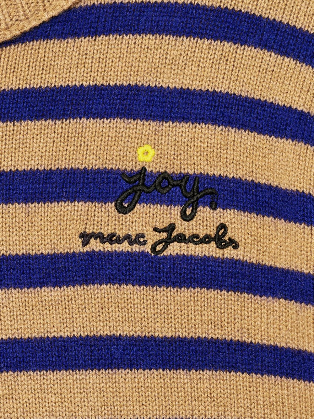 striped flower-embellished sweater - 5