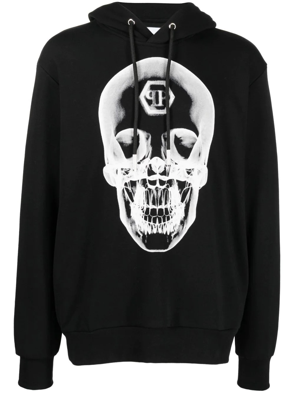 skull print hoodie - 1