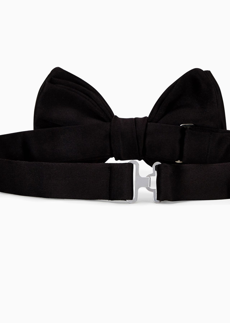 GIORGIO ARMANI Pure silk knotted bow tie outlook