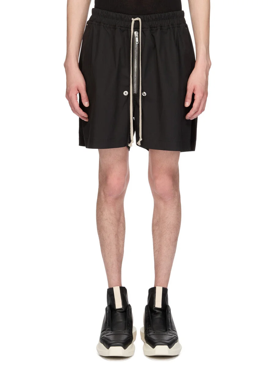 zip drawstring shorts - 1