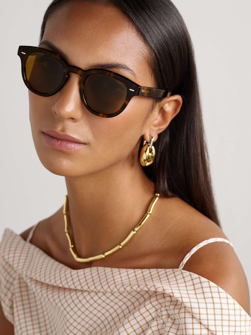 Oliver Peoples Cary Grant round-frame tortoiseshell acetate sunglasses Brown outlook