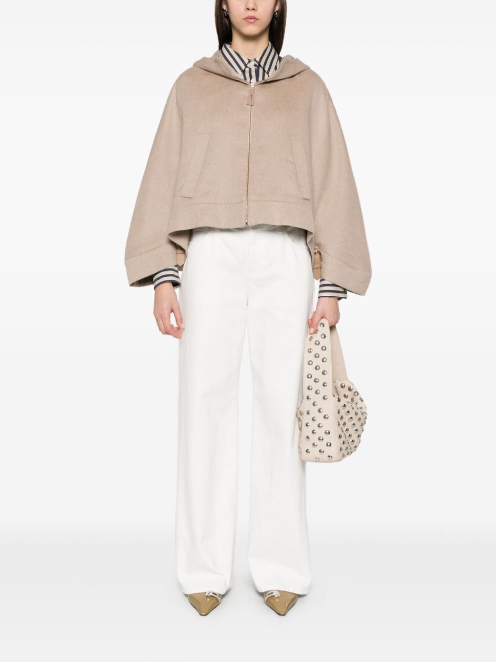 VIP【送料関税込】MAX MARA WOOL HOODED CAPE Women's Elegant Capes, Cloaks and Ponchos | Max Mara