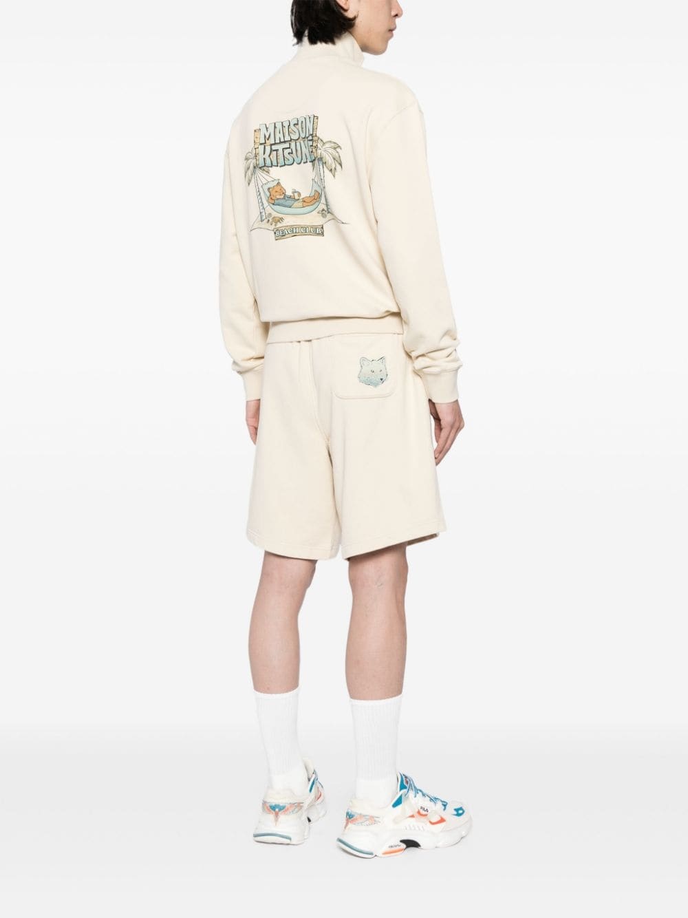 fox-motif cotton sweatshirt - 2